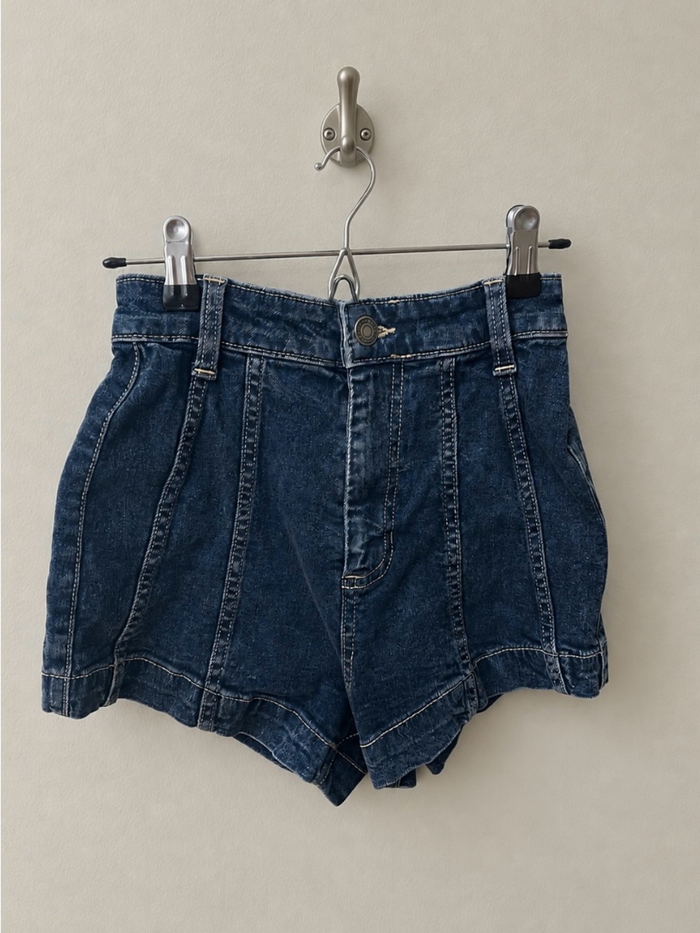 High Waist Micro Dark Blue Denim Women’s Shorts